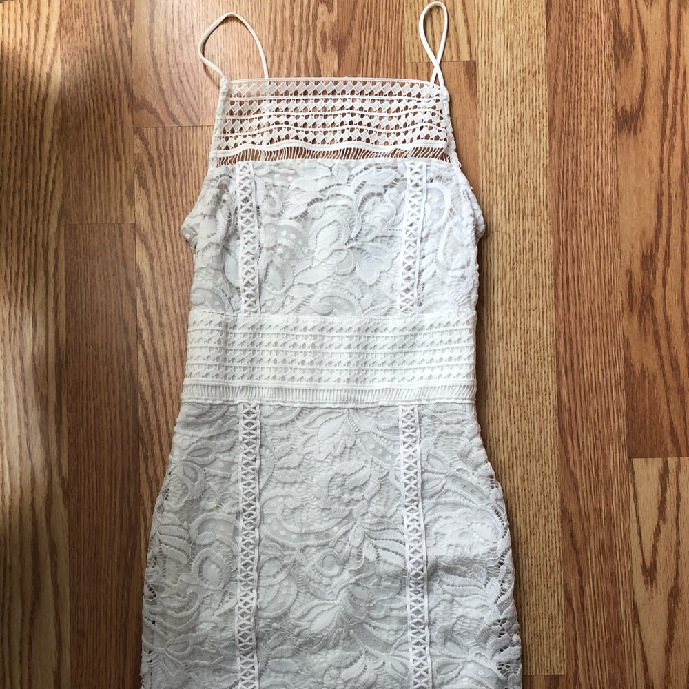 Top shop white lace dress